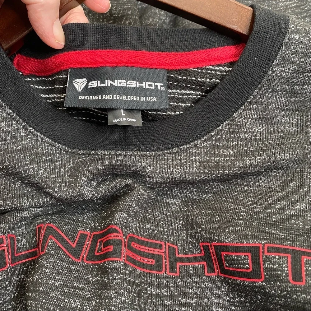 NWT Polaris Slingshot Men's Crewneck Pullover Sweatshirt Grey/Black Large